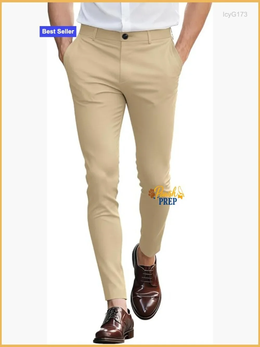 Slim Fit Stretch Chino Pants Dress Pants for Work Casual Wear